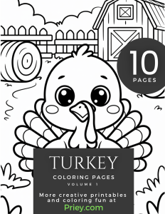 Turkey Coloring Pages Book