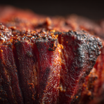 A perfectly formed, mahogany-colored bark created by the sweet and smoky Pulled Pork Rub Recipe.