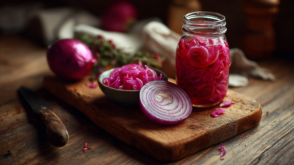 Best homemade pickled red onions recipe setup