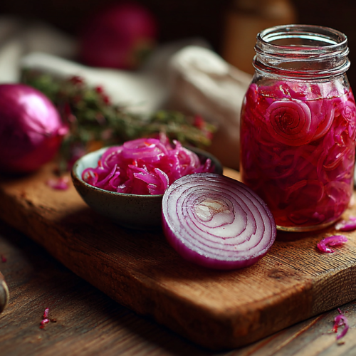 Best homemade pickled red onions recipe setup