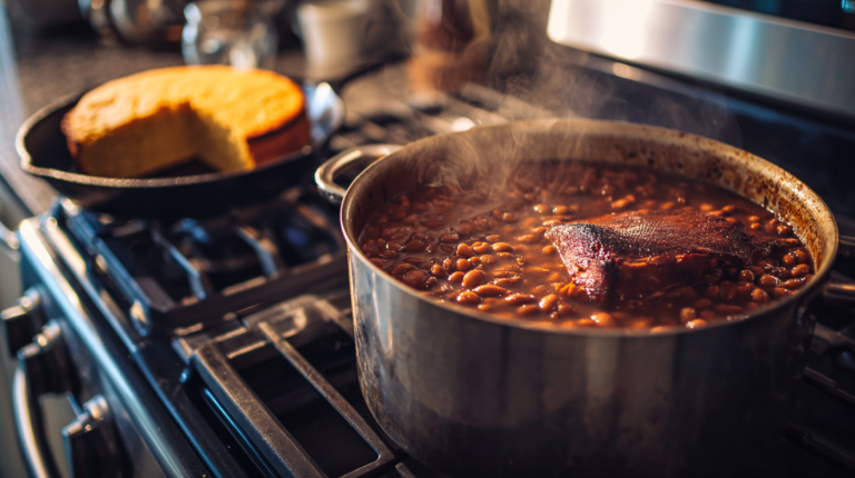 Southern-style potato salad with eggs and paprika in a serving bowl