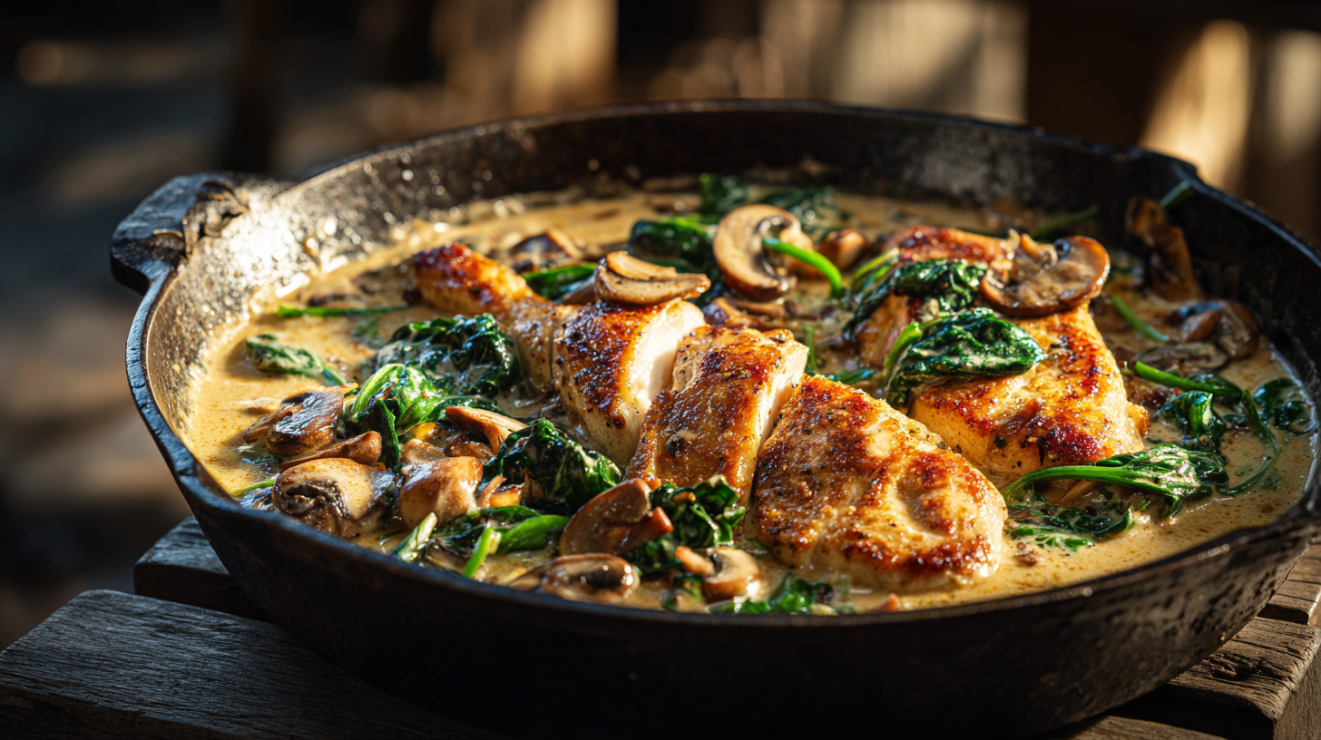 Chicken Spinach Mushroom Recipe