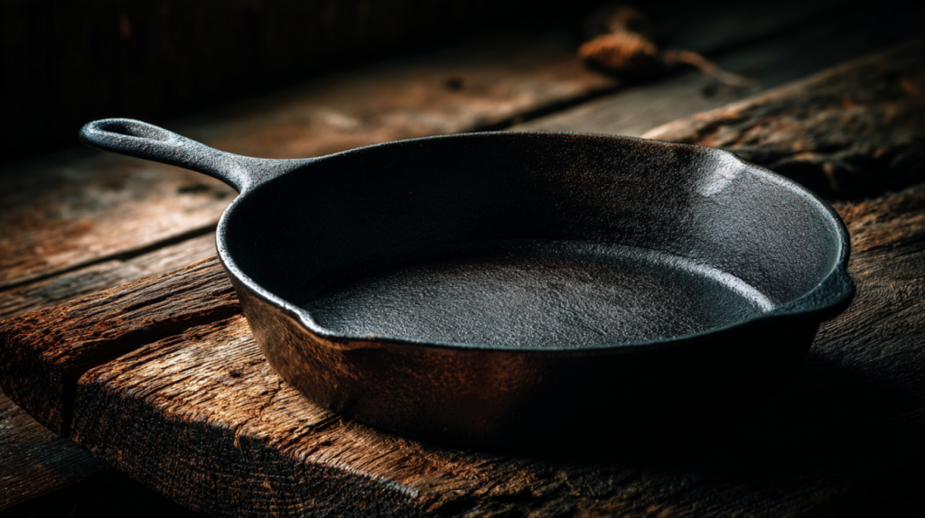 Vintage cast iron skillet representing the history of Appalachian cooking traditions